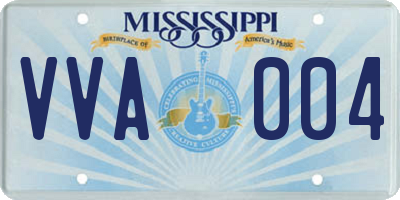 MS license plate VVA004