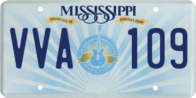 MS license plate VVA109