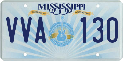 MS license plate VVA130