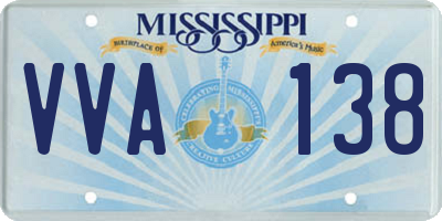 MS license plate VVA138