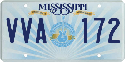 MS license plate VVA172