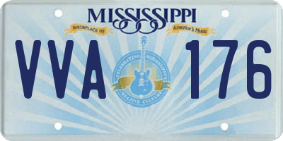MS license plate VVA176