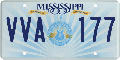 MS license plate VVA177
