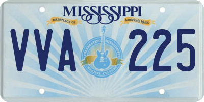 MS license plate VVA225