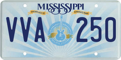 MS license plate VVA250