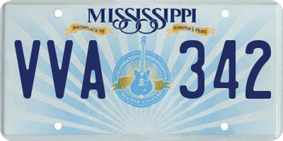 MS license plate VVA342