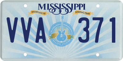 MS license plate VVA371