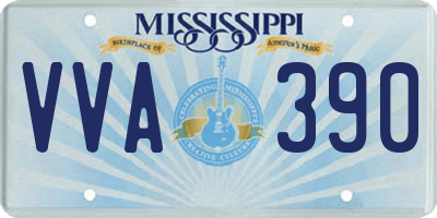 MS license plate VVA390