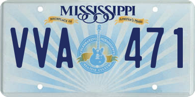 MS license plate VVA471