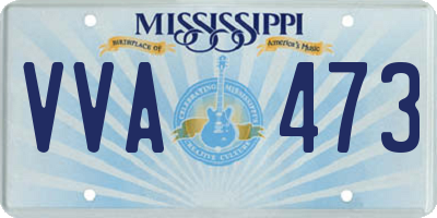 MS license plate VVA473