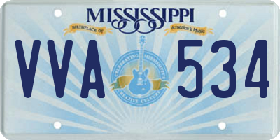 MS license plate VVA534