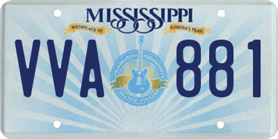 MS license plate VVA881