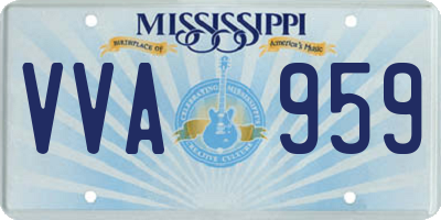 MS license plate VVA959