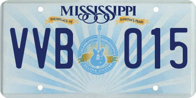 MS license plate VVB015