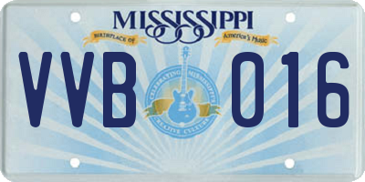 MS license plate VVB016