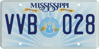 MS license plate VVB028