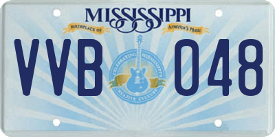 MS license plate VVB048