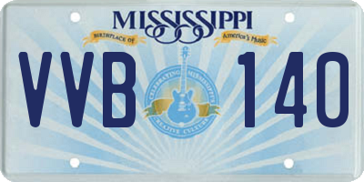MS license plate VVB140