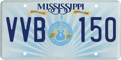 MS license plate VVB150