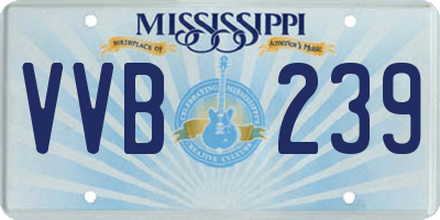 MS license plate VVB239
