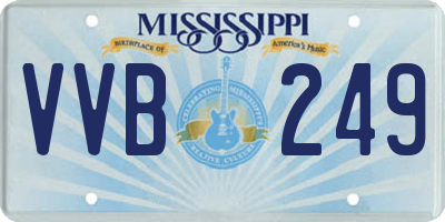 MS license plate VVB249