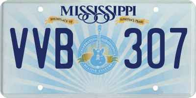 MS license plate VVB307