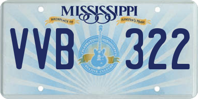 MS license plate VVB322