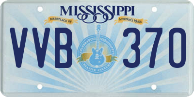 MS license plate VVB370