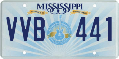 MS license plate VVB441