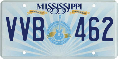 MS license plate VVB462