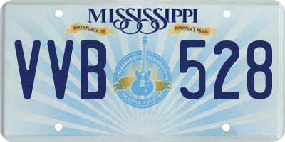 MS license plate VVB528