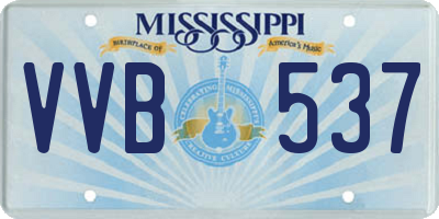 MS license plate VVB537