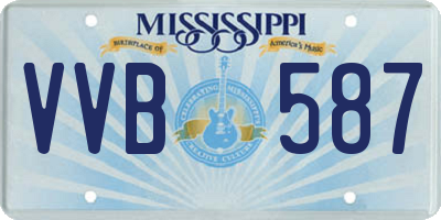 MS license plate VVB587