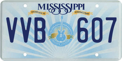 MS license plate VVB607