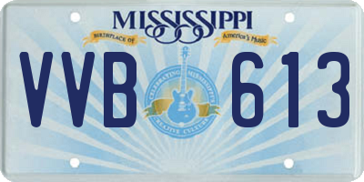 MS license plate VVB613