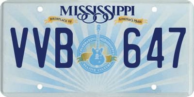 MS license plate VVB647
