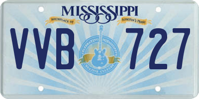 MS license plate VVB727