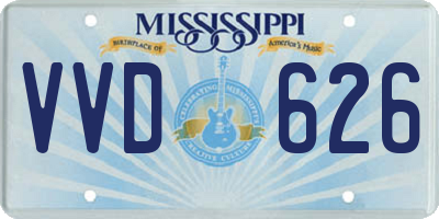 MS license plate VVD626