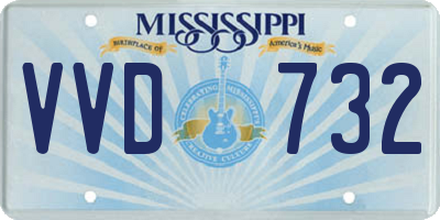 MS license plate VVD732