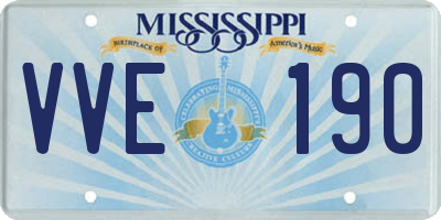 MS license plate VVE190