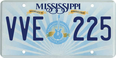 MS license plate VVE225
