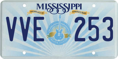 MS license plate VVE253