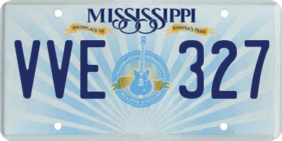 MS license plate VVE327