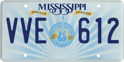 MS license plate VVE612
