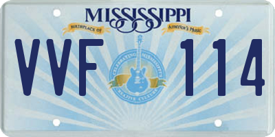 MS license plate VVF114