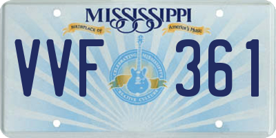 MS license plate VVF361