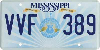 MS license plate VVF389