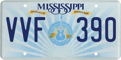 MS license plate VVF390