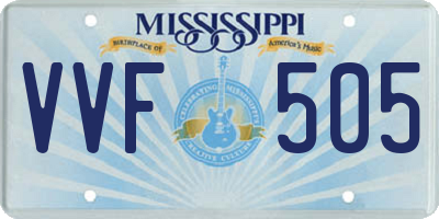 MS license plate VVF505