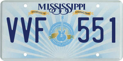 MS license plate VVF551